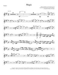 Magic - String Quartet Sheet Music by Coldplay