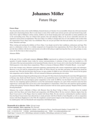 Future Hope Sheet Music by Johannes Moller