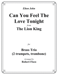 Can You Feel The Love Tonight (From "The Lion King") for Brass Trio (2 Trumpets