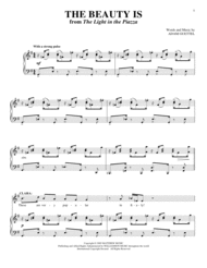 The Beauty Is (from The Light In The Piazza) Sheet Music by Adam Guettel
