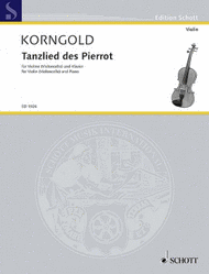 Tanzlied des Pierrot op. 12 Sheet Music by Erich Wolfgang Korngold