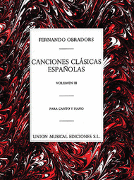 Canciones Clasicas Espanolas Volumen III Sheet Music by Fernando Obradors