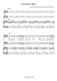 Lavender's Blue Sheet Music by Traditional