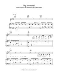 My Immortal Sheet Music by Amy Lee