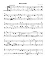 2 Strauss Waltzes for Violin & Cello Duet Sheet Music by Johann Strauss