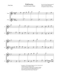 Edelweiss Flute Duet Sheet Music by Rodgers & Hammerstein