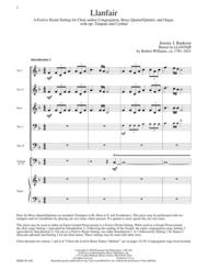 Llanfair Sheet Music by Jeremy J. Bankson