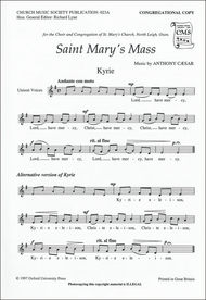 St Mary's Mass Sheet Music by Anthony Caesar