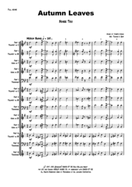 Autumn Leaves - Jazz Classic - Les feuilles mortes - Brass Trio Sheet Music by Joseph Kosma