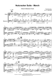 Nutcracker Suite - March: Oboe & Bassoon Duet Sheet Music by Peter Ilyich Tchaikovsky