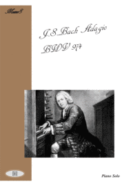 J.S.Bach Adagio BWV 974 for Piano Sheet Music by Johann Sebastian Bach