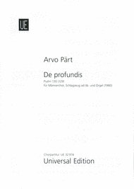 De Profundis Sheet Music by Arvo Part