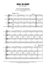 Shall We Dance? for String Quartet Sheet Music by Rodgers & Hammerstein