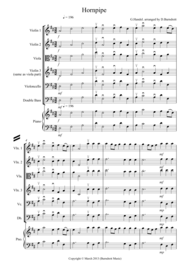 Hornpipe from Handel's Water Music for String Orchestra Sheet Music by G.Handel