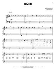 River Sheet Music by Linda Ronstadt