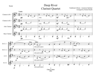 Deep River - Clarinet Quartet - Intermediate Sheet Music by African - American Spiritual