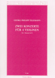Zwei Konzerte fur 4 Violinen - Nr. 2 Sheet Music by Georg Philipp Telemann