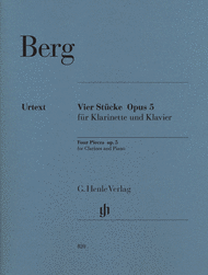 Four Pieces for Clarinet and Piano Op. 5 Sheet Music by Alban Berg