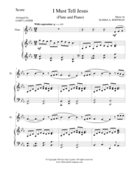 I MUST TELL JESUS (Flute/Piano and Flute Part) Sheet Music by Elisha Albright Hoffman