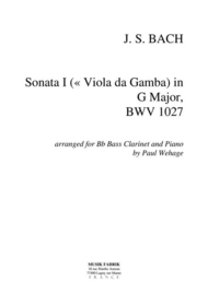 Sonata (Viola da Gamba) I G Major BWV 1027 Sheet Music by Johann Sebastian Bach