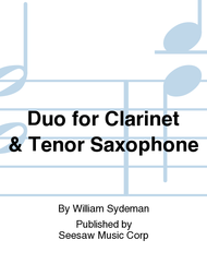 Duo for Clarinet & Tenor Saxophone Sheet Music by William Sydeman