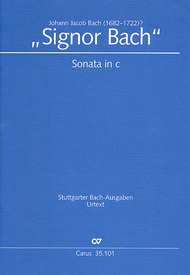 Sonata in C Minor (Sonate in c) Sheet Music by Signor Bach