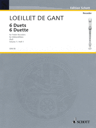 6 Duets Vol. 1 Sheet Music by Jean-Baptiste Loeillet