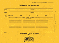 Musidex Choral Filing Envelopes Sheet Music by Kalevi Aho