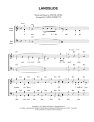 Landslide [QUARTET PRICING] Sheet Music by Fleetwood Mac