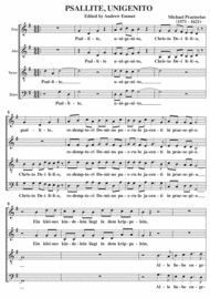 Psallite Unigenito A Cappella Sheet Music by Michael Praetorius (1571 - 1621)