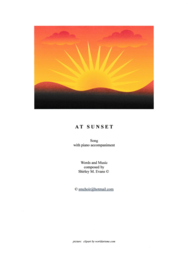 At Sunset Sheet Music by Shirley M. Evans