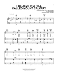I Believe In A Hill Called Mount Calvary Sheet Music by Gloria Gaither