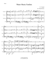 Water Music Fanfare - Low Brass Quartet Sheet Music by G F Handel
