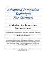 Clarinet - Advanced Intonation Technique Sheet Music by John Gibson