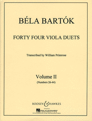 44 Duets - Volume 2 (Nos. 26-44) Sheet Music by Bela Bartok