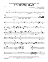 A Thousand Years - Cello Sheet Music by David Hodges