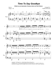 Time To Say Goodbye (Duet for Soprano and Tenor Solo) Sheet Music by Sarah Brightman with Andrea Bocelli