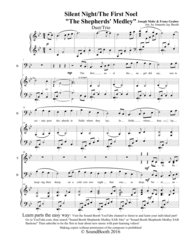 The Shepherds' Medley (The First Noel/Silent Night) Duet/Trio Sheet Music by Jennette Jay Booth