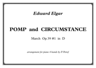 POMP  and  CIRCUMSTANCE - March Op.39 #1 in D - for piano 4 hands Sheet Music by Edward Elgar