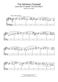 The Ashokan Farewell (from the TV series "The Civil War") Sheet Music by Jay Ungar