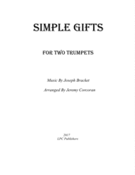 Simple Gifts for Two Trumpets Sheet Music by Joseph Bracket