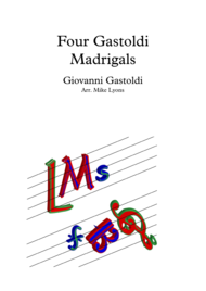 Four Gastoldi Madrigals (6-part brass choir) Sheet Music by Giovanni Giacomo Gastoldi