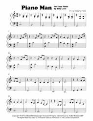 Piano Man by Billy Joel for Easy Piano/ Level 1 - 2 Sheet Music by Billy Joel