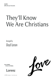 They'll Know We Are Christians Sheet Music by Peter Scholtes