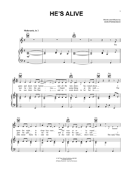 He's Alive Sheet Music by Don Francisco