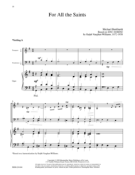 For All the Saints Sheet Music by Michael Burkhardt