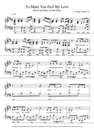 To Make You Feel My Love Sheet Music by Bob Dylan