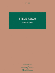 Proverb Sheet Music by Steve Reich