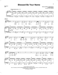 Blessed Be Your Name Sheet Music by Matt Redman