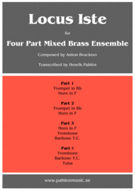 Locus Iste for Brass Ensemble Sheet Music by Anton Bruckner
